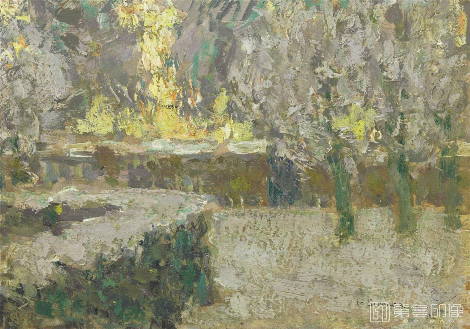 油画-PAYSAGEDENEIGE,VERSAILLES